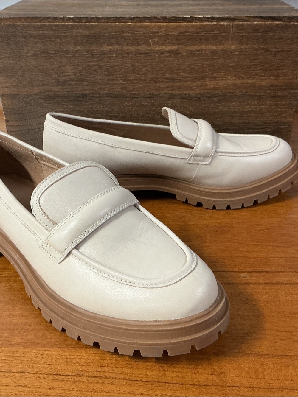 Madewell Women Bradley Lugsole Leather Slip on Loafer Size 9.5 Harvest Moon